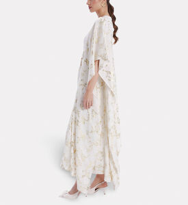 Poca and Poca Gold-tone Chain Belt Floral-embroidered Gown, Model View