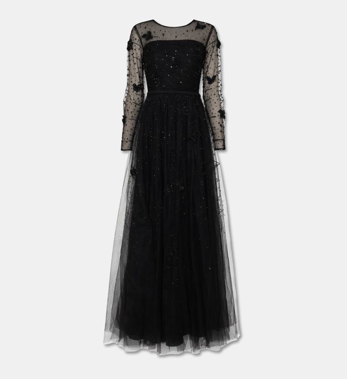 Suzy Matar Embellished Straps Maxi Dress, Blue, S, Packshot View