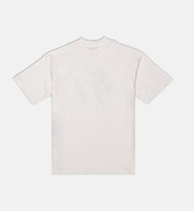 تيشيرت بقصة عادية وطبعة شعار