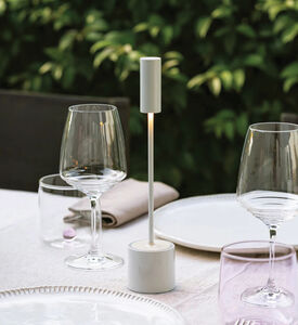 Zafferano Table Lamp Carolina, White, Packshot View