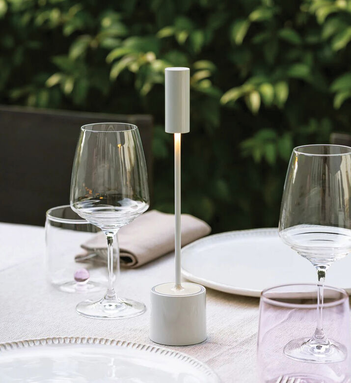 Zafferano Table Lamp Carolina, White, Packshot View