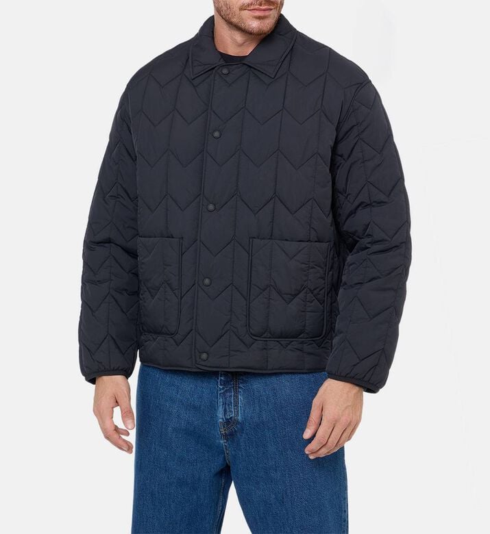 Maison Kitsune Quilted Design Long-sleeve Blouson, Model View Maison Kitsune Quilted Design Long-sleeve Blouson, Model View