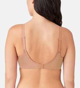 Wacoal Back Appeal Dotted T-shirt Bra, Beige, 100, E, Model View