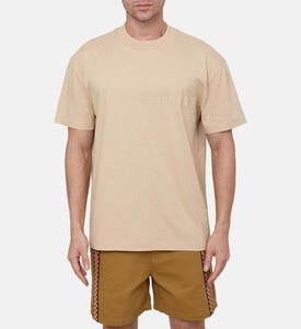 تيشيرت بقصة فضفاضة بنقشة بارزة