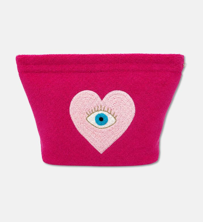 MiniMill Kids Pink Heart Towel Pouch, Packshot View