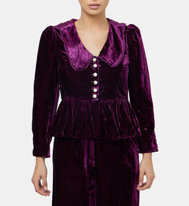 بلوزة الأميرة المخملية بيبلوم