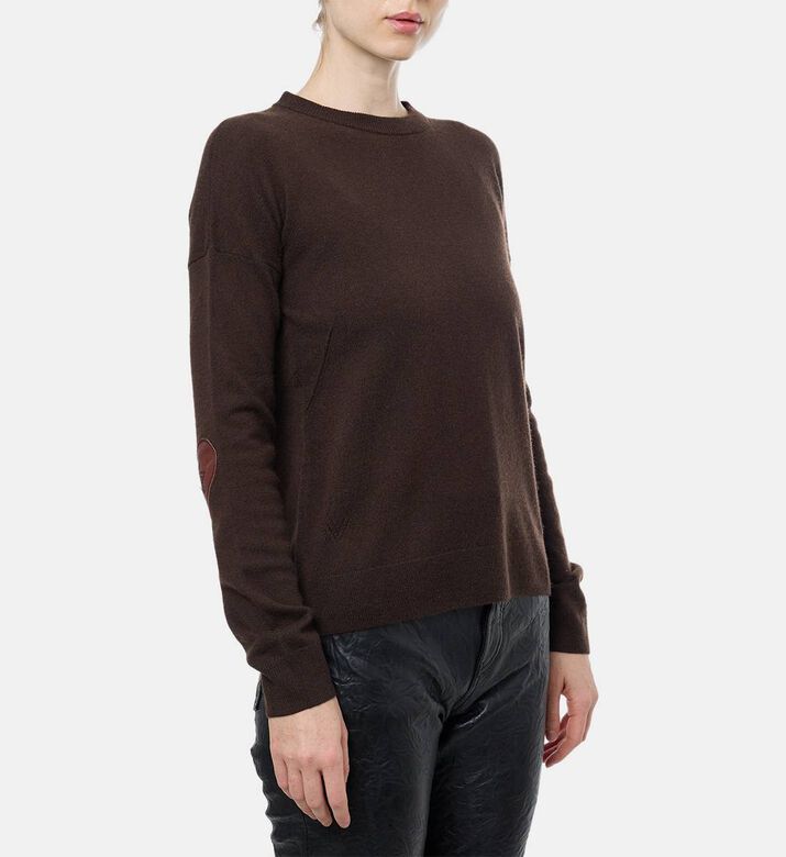 Zadig et Voltaire Relaxed-fit Long-sleeve Sweater, Dark-brown, L, Model View