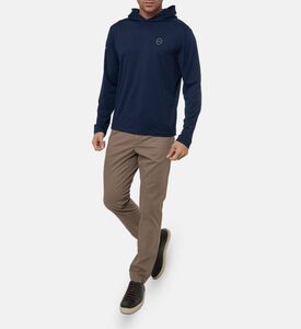 Hackett London Logo-embroidery Long-sleeve Regular-fit Hoodie, Model View