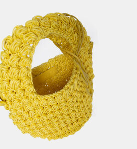 حقيبة كتف بوبكورن منسوجة