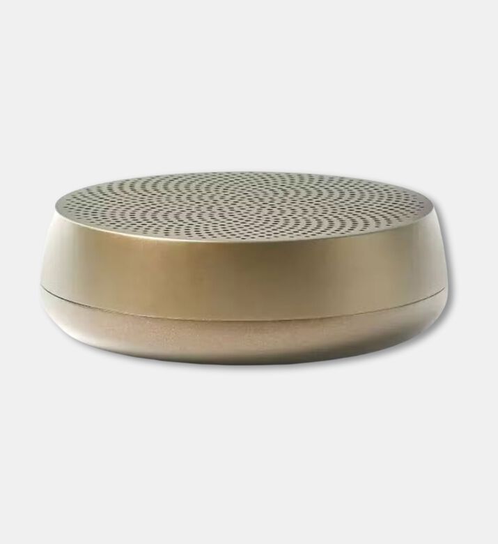 Lexon Design Mino Portable Bluetooth Speaker, Gold, Packshot View