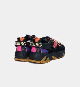 حذاء سنيكرز أسفل الكاحل برقعة شعار