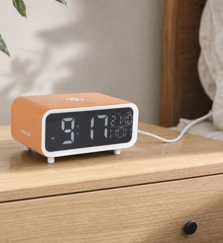 Karlsson Chunky Digital Alarm Clock, Yellow, Model View