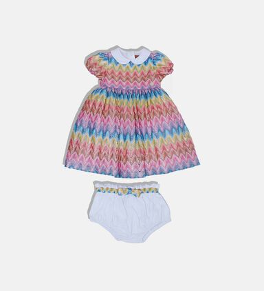 Rainbow Chevron Dress Set