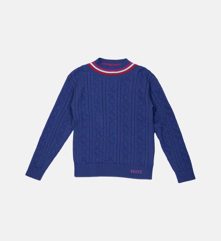 Cotton Embroidered Knit Jumper
