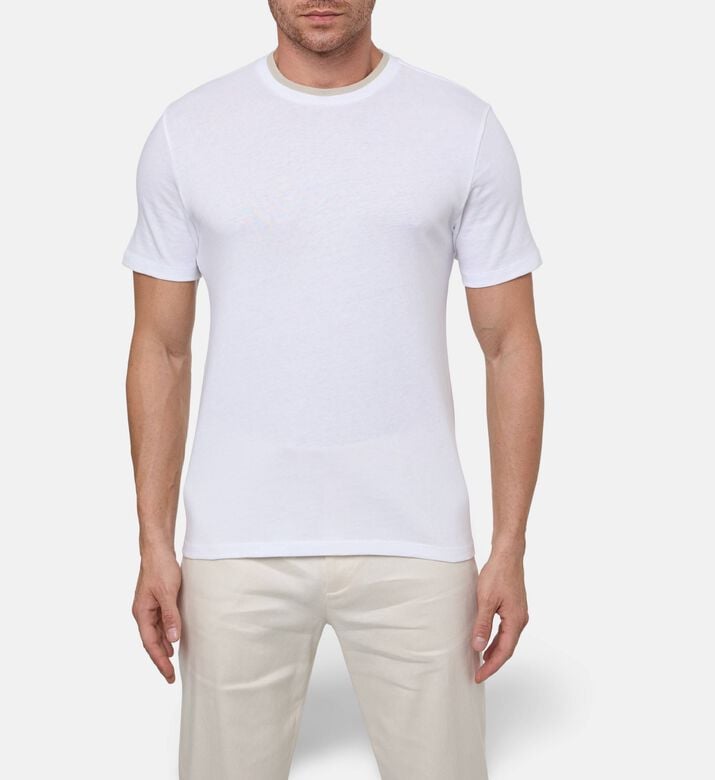 Vince Short-sleeve Regular-fit T-shirt, White, M, Model View