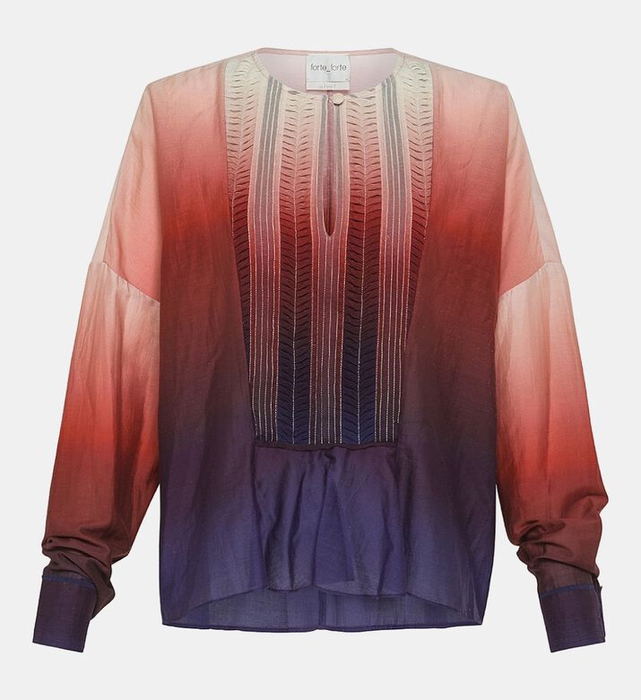 قميص جورجيت فوال بلاسترون بألوان متدرجة أوريغامي