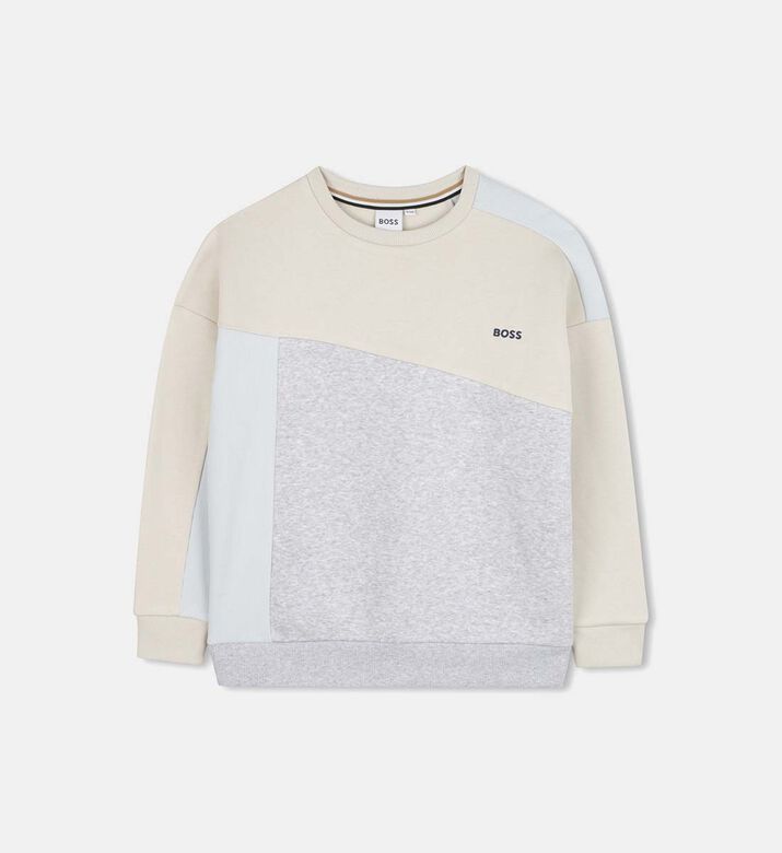 Cutouts Brushed Cotton Fleece Sweatshirt