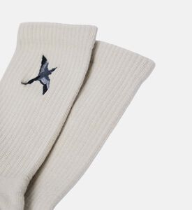 Axel Arigato Embroidered Bird Logo Ribbed Socks, Packshot View