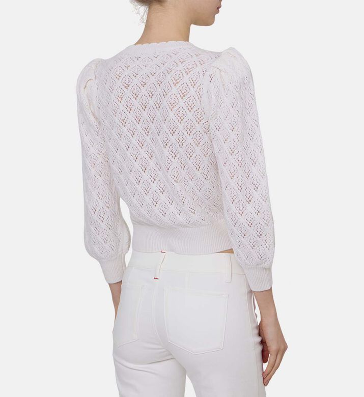 Doris Lace Cropped Cardigan