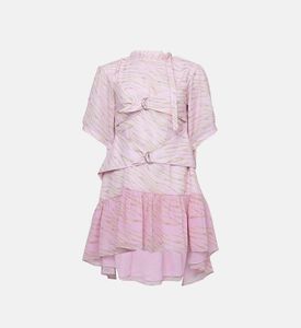 Zebra Layered V-shape Dress