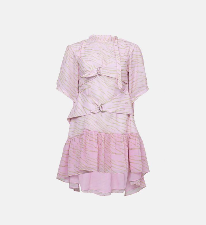 Zebra Layered V-shape Dress