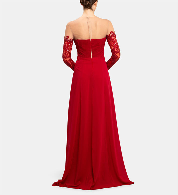 Michael Cinco Long Dress, Model View