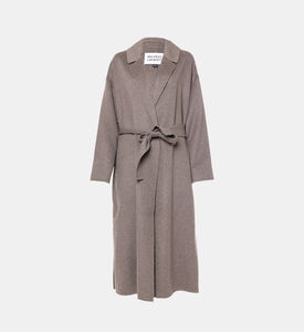 معطف طويل الأكمام بشق جانبي