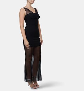 Nensi Dojaka Layered Sheer Maxi Mini Dress Combo, Model View