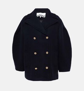 Ganni Double-breasted Closure Coat, Packshot View