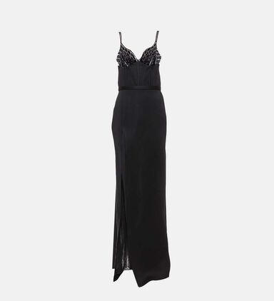 Embellished Corset Maxi Gown