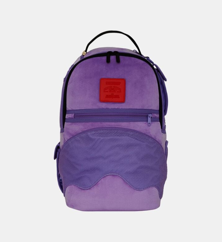 Inverted Shark Pocket Velvet Backpack