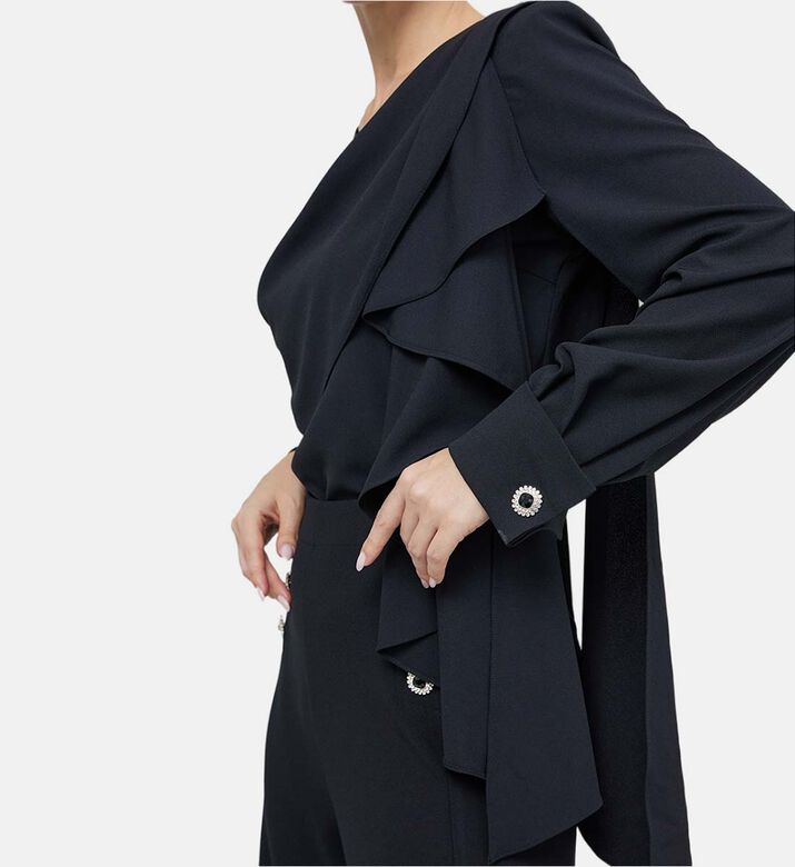 قميص منسوج بنقش منحوت