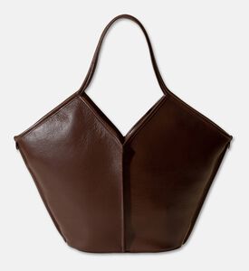 Hereu Calella Distressed Calf Leather Tote Bag, Dark-brown, Packshot View