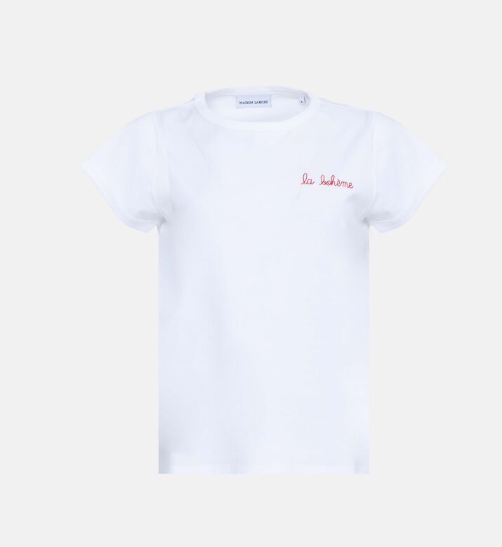 تيشيرت بوهيمي مطرز بقصة عادية