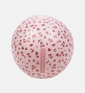 كرة شاطئ بلون وردي فاتح بنقشة جلد نمر