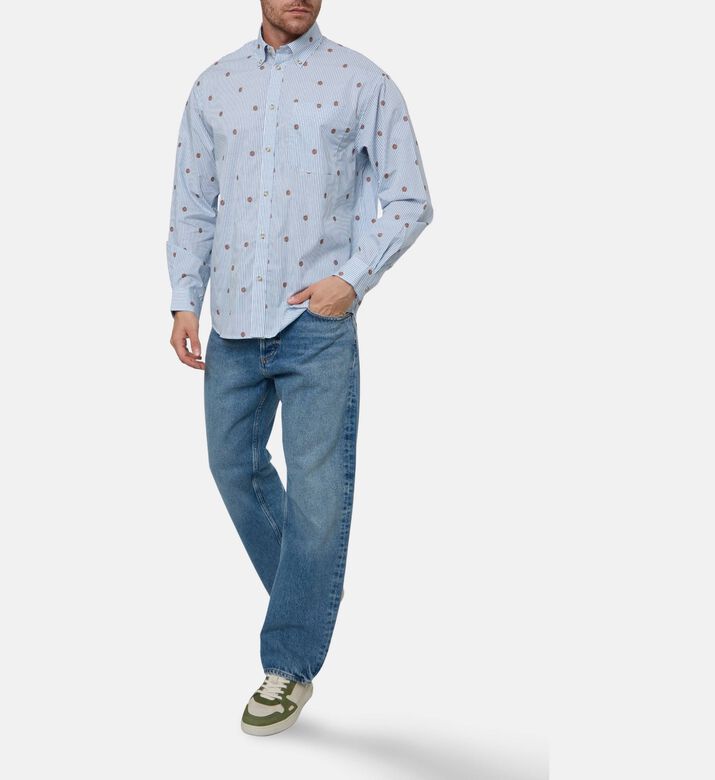 Les Deux All-over Basketball-print Shirt, Model View