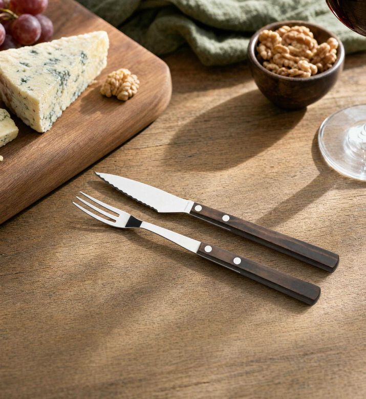Legnoart Valais Cheese Tasting Set, Dark-brown, Model View