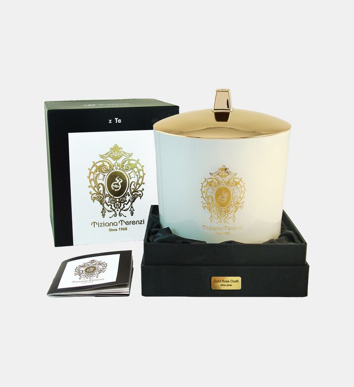 Tiziana Terenzi Gold Rose Oudh Maxi Lidded Camino Candle, Packshot View