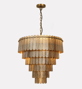 Home Deco and More Glass Large Round Chandelier, Packshot View