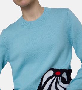 Beatrice B Floral-embroidery Long-sleeve Sweater, Model View Beatrice B Floral-embroidery Long-sleeve Sweater, Model View