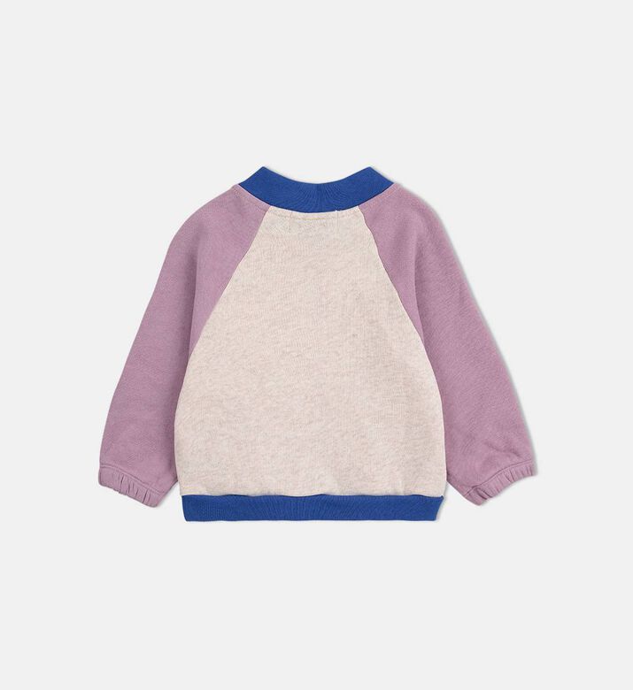 Bobo Choses Embroidered Logo-detail Color-block Ribbed Raglan Sleeves Jacket, Packshot View Bobo Choses Embroidered Logo-detail Color-block Ribbed Raglan Sleeves Jacket, Packshot View