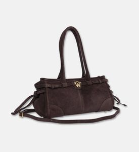 Manc Baby Jane Suede Leather Bag, Brown, Packshot View