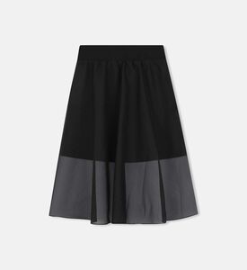 تنورة متوسط الطول واسعة بتصميم متعدد الطبقات