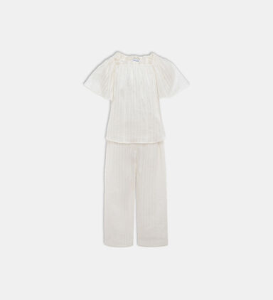 Alia Linen Blouse Trousers Set