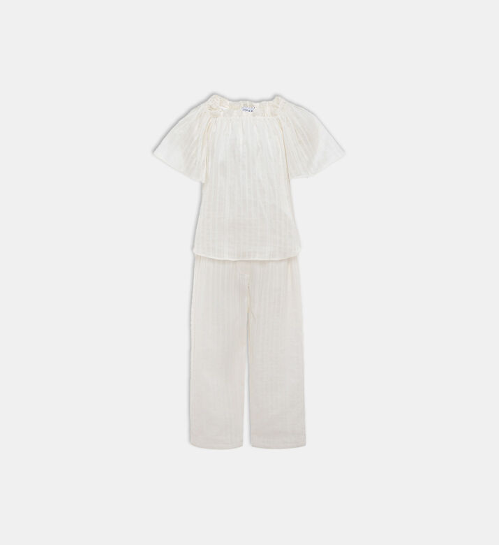 Alia Linen Blouse Trousers Set
