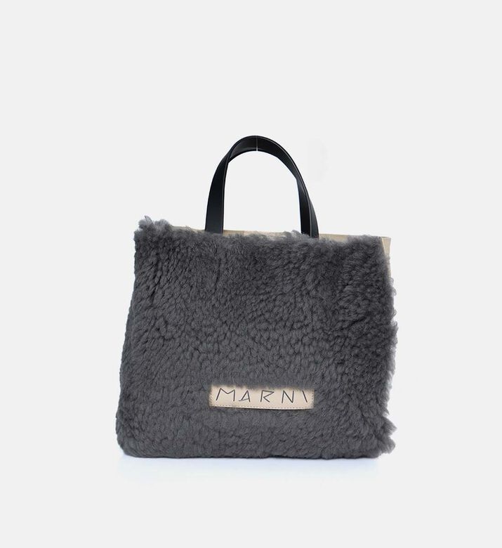 Furry Top Handle Bag