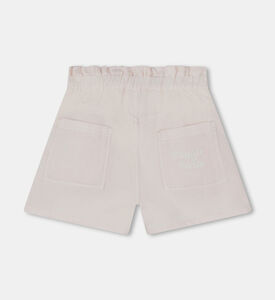 شورت بخصر مطاطي مطرز