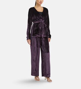 Carter and White Perrine Velvet Tie Blouse, Model View