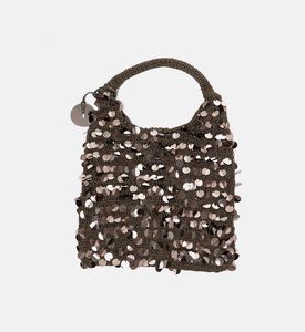 حقيبة هوبو صغيرة مغطاة بترتر