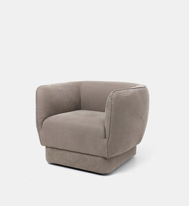 كرسي مون دوّار بذراعين بأرجل ومن معدن